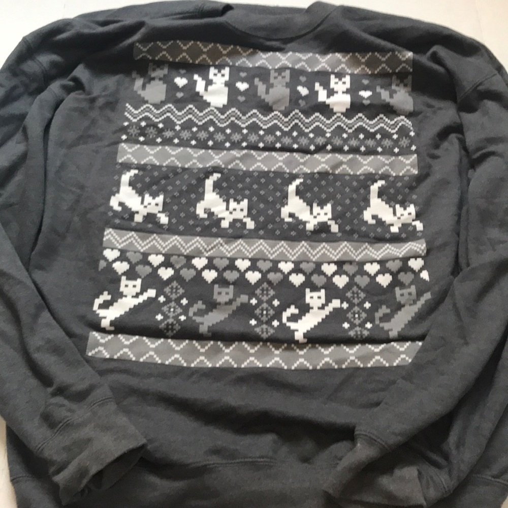 Pixel cat crewneck